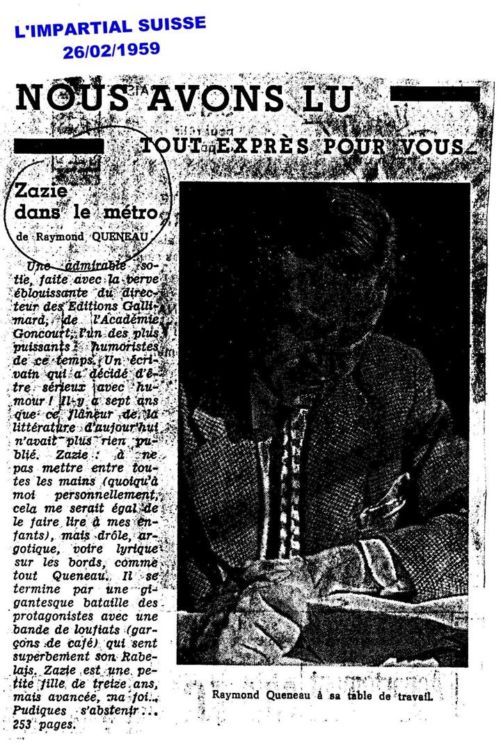  L'Impartial Suisse - 26 février 1959